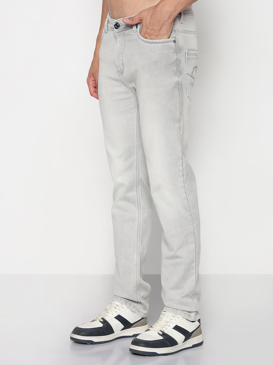 Men's Grey Slim Fit Jeans