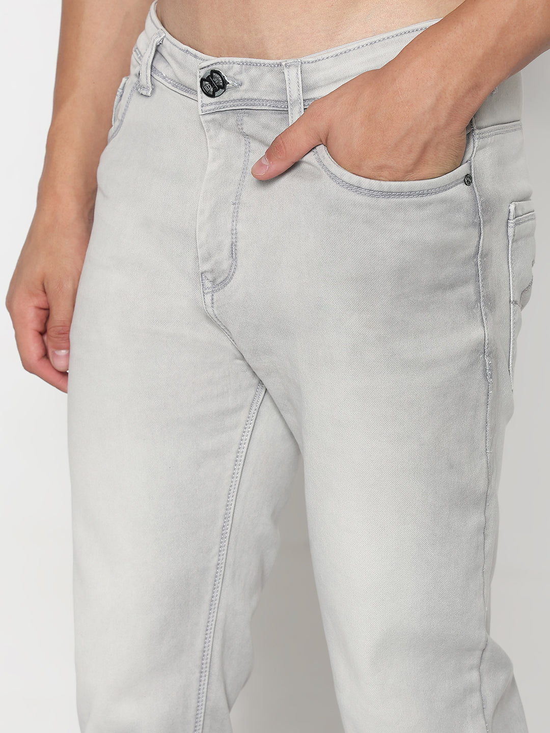 Men's Grey Slim Fit Jeans