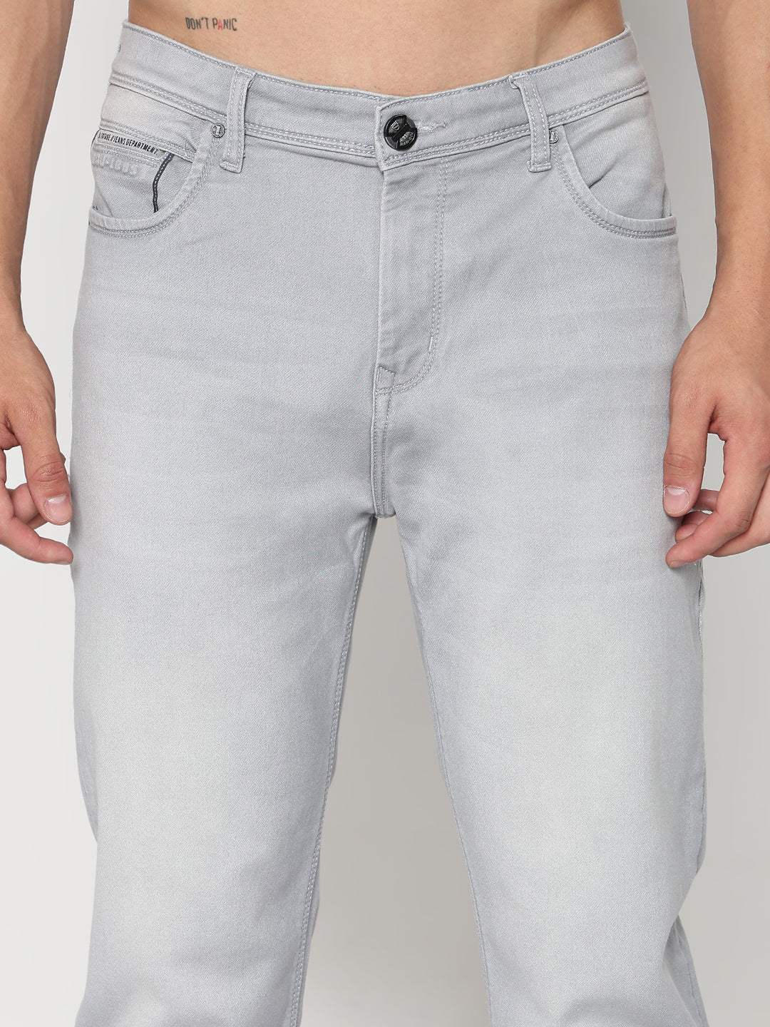 Men's Grey Relaxed Fit Jeans