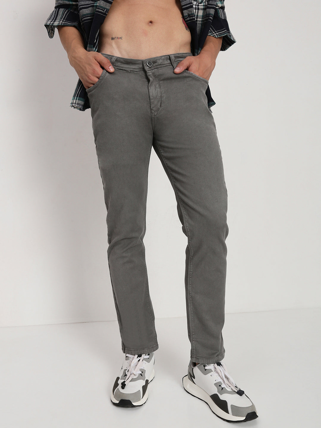 Men's Grey Slim Fit Jeans