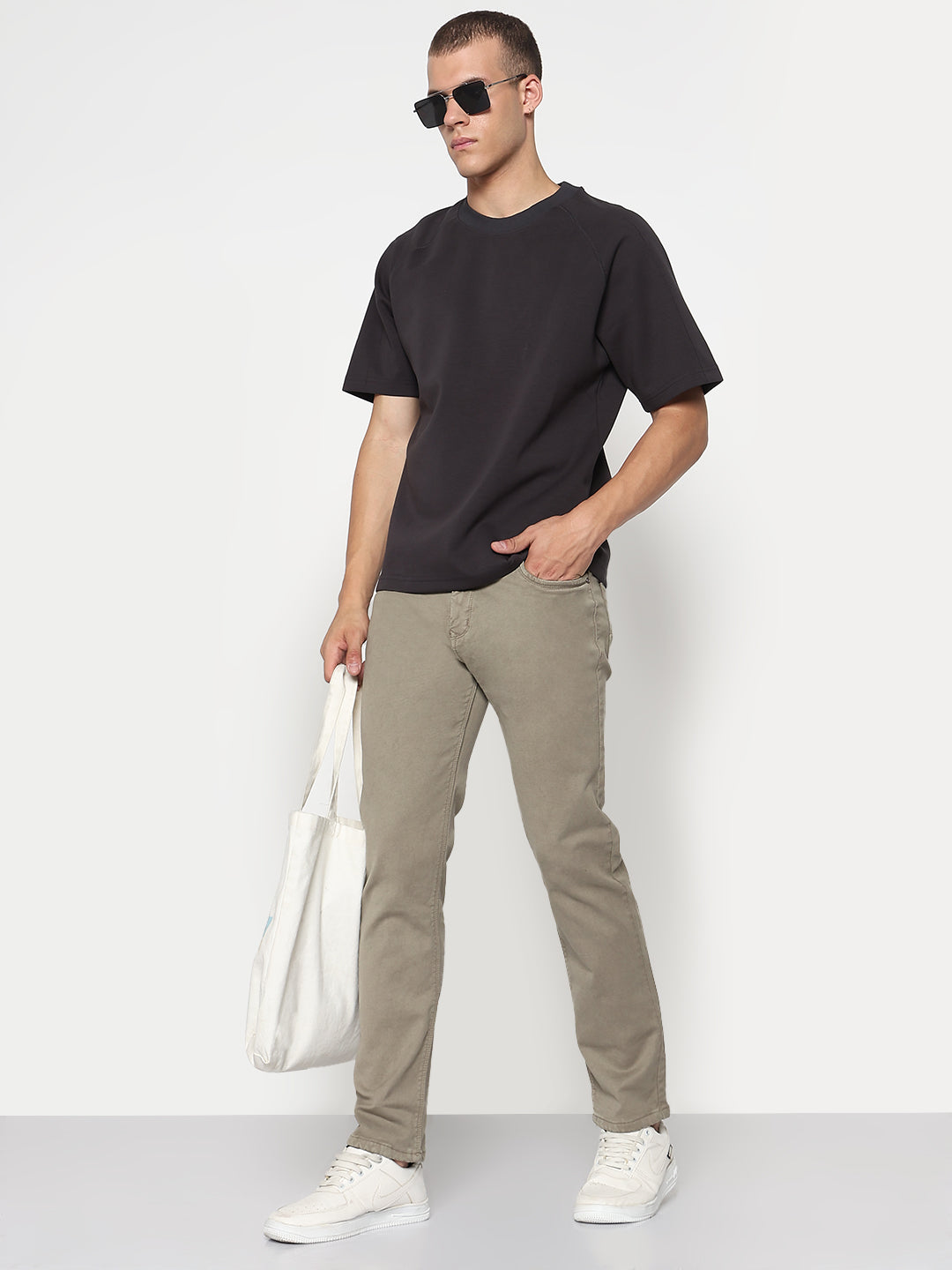 Men's Khaki Slim Fit Jeans