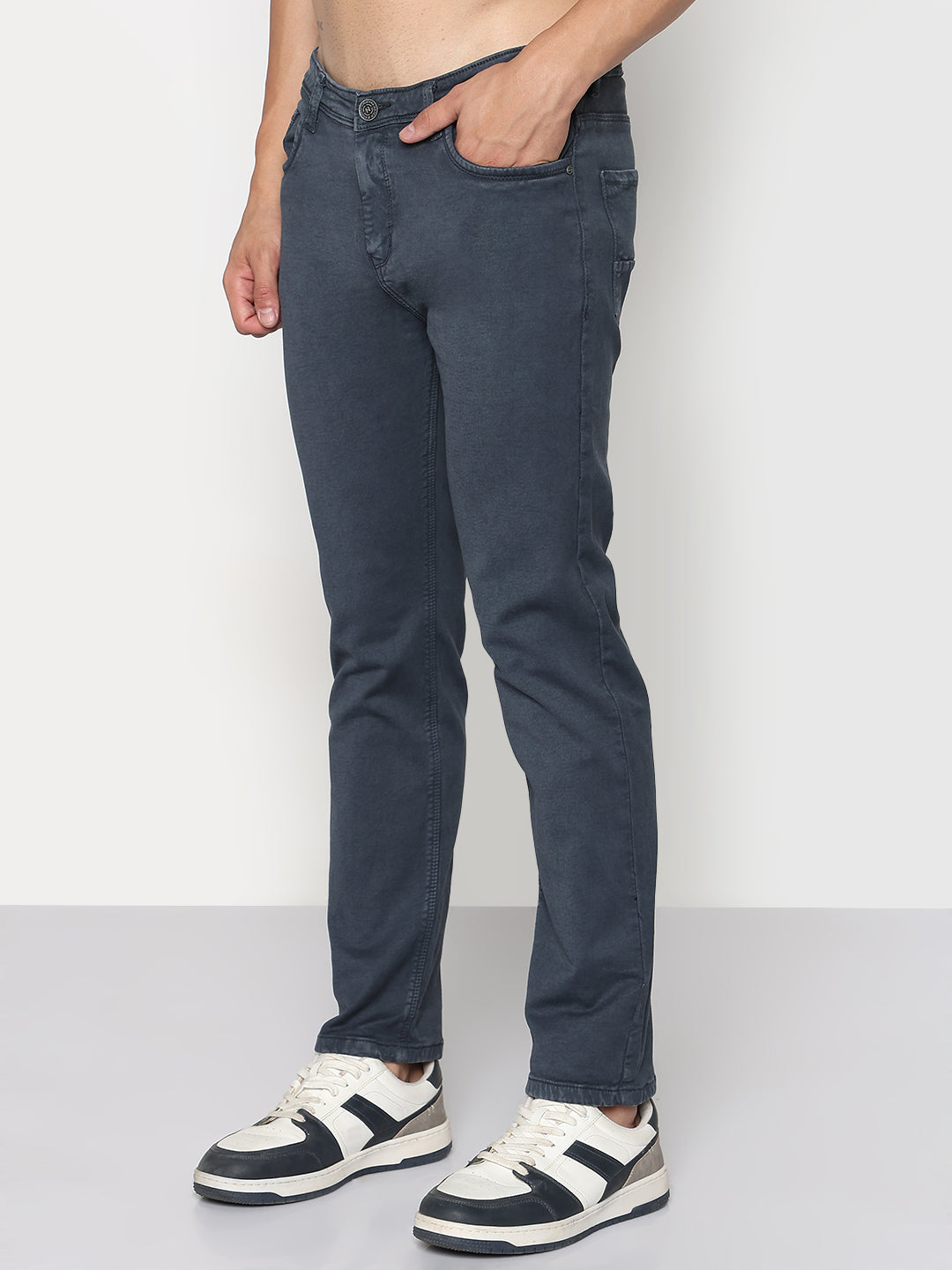 Men's Dark Grey Slim Fit Jeans