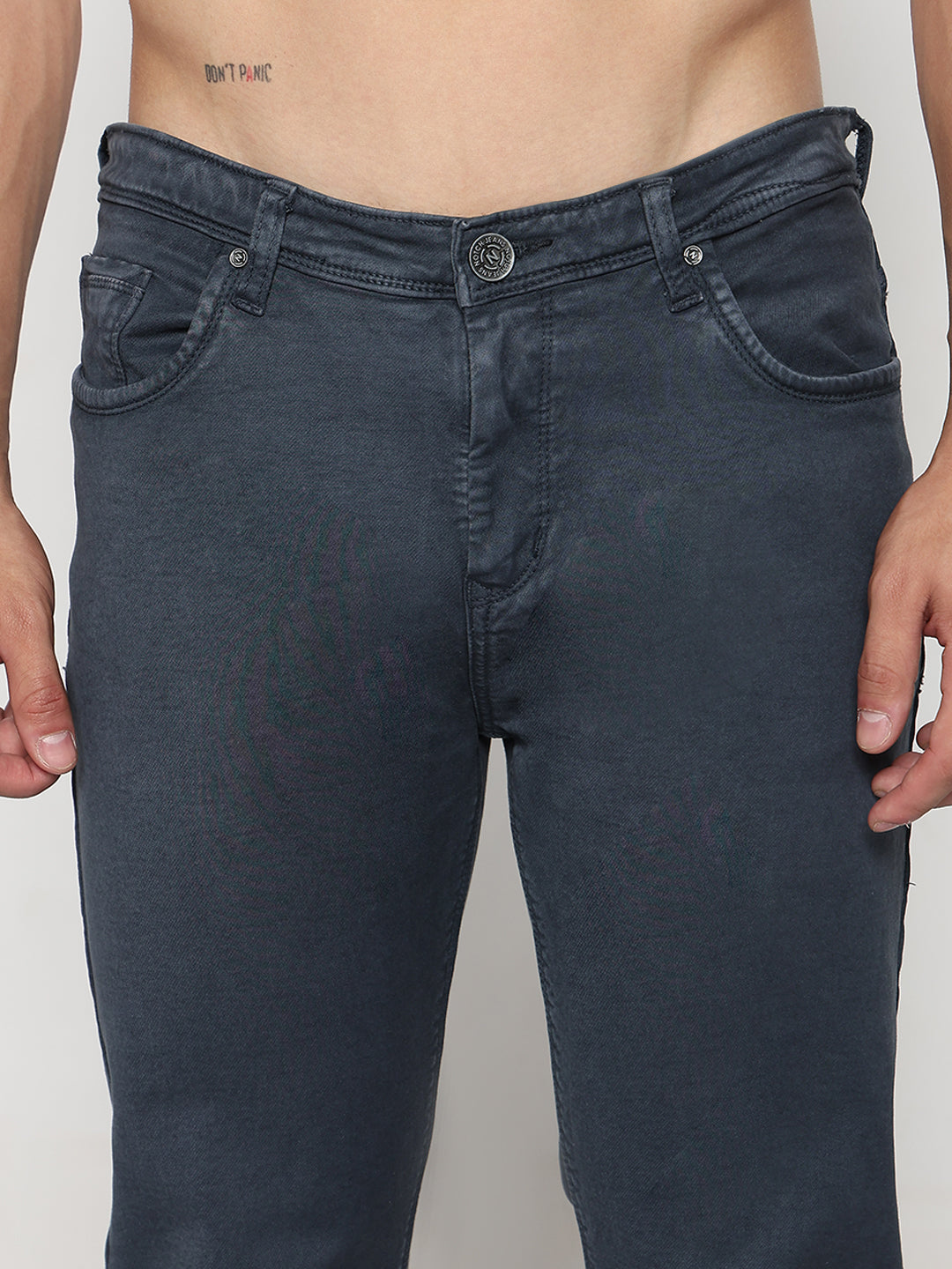 Men's Dark Grey Slim Fit Jeans