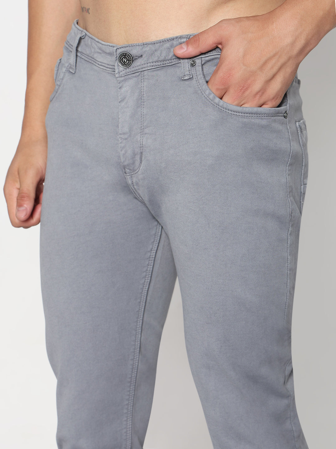 Men's Grey Slim Fit Jeans