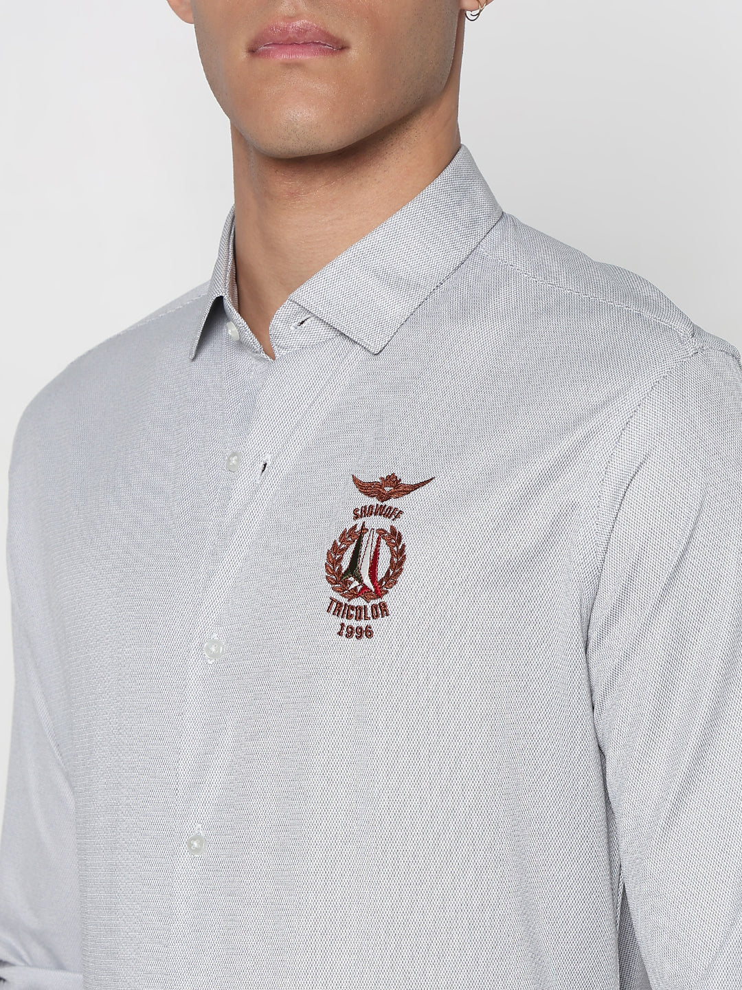 Men's Grey Slim Fit Shirt