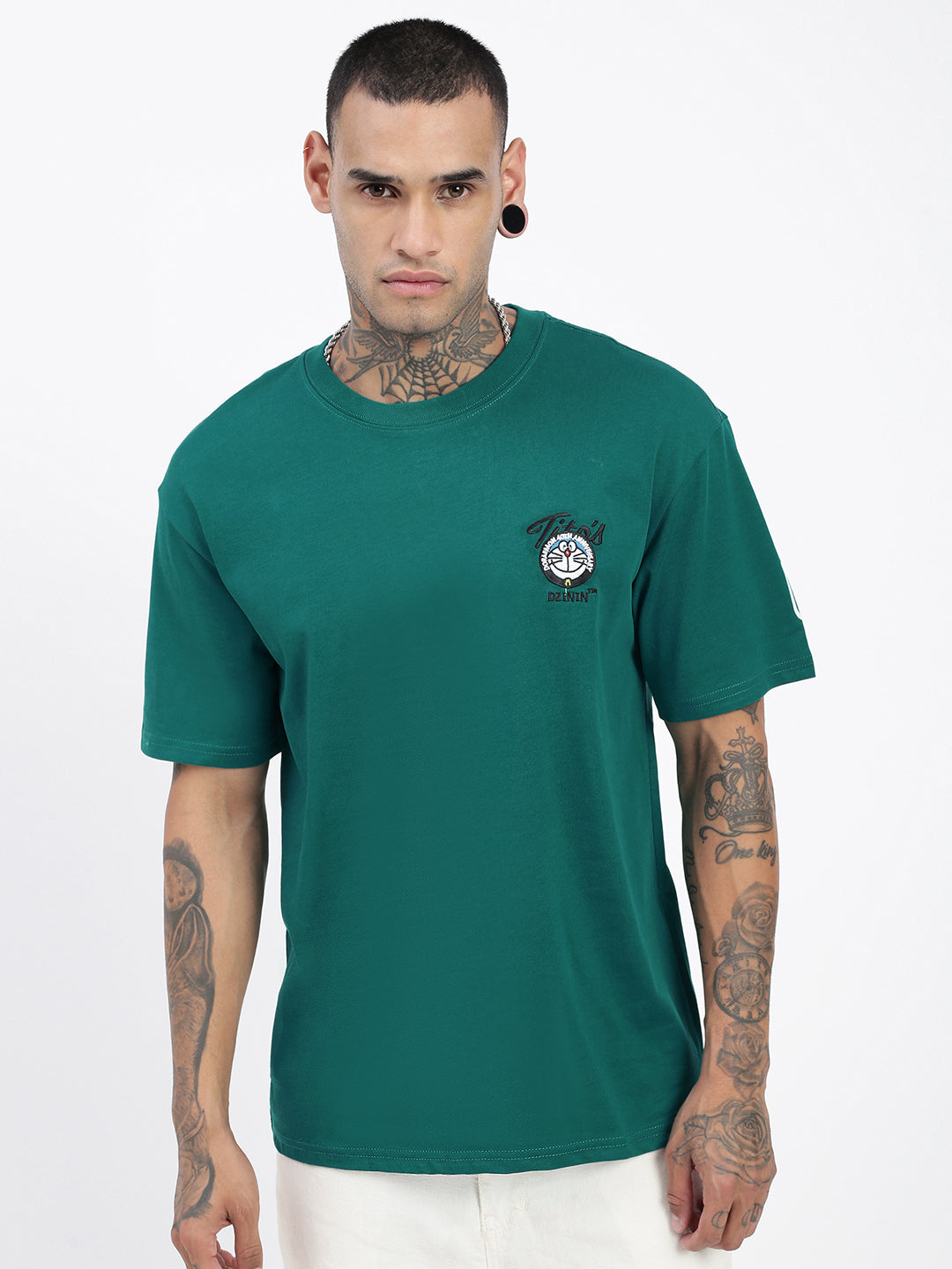 Men Graphic Green Relaxed Fit T Shirt