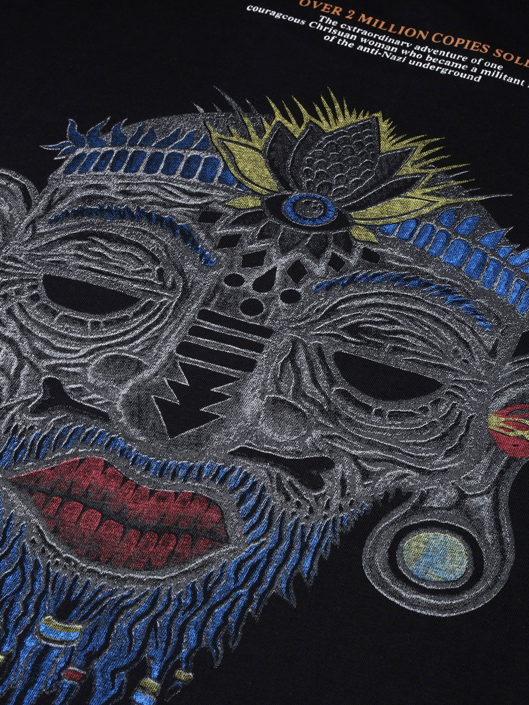 Men's Printed Graphic Black Relaxed Fit T-Shirt