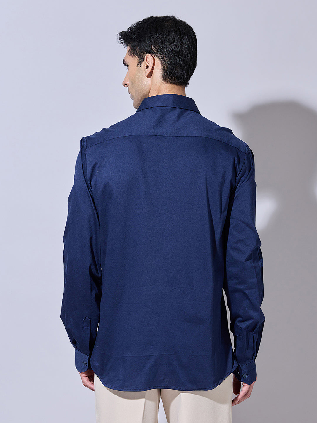 Men's Blue Casual Regular Fit Shirt