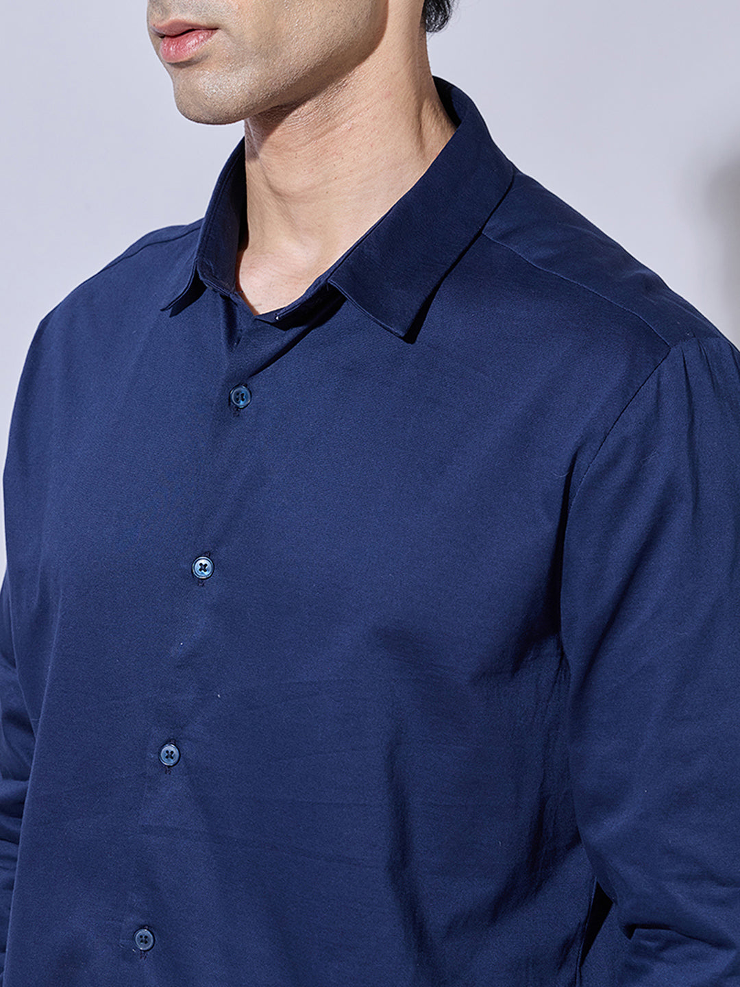Men's Blue Casual Regular Fit Shirt