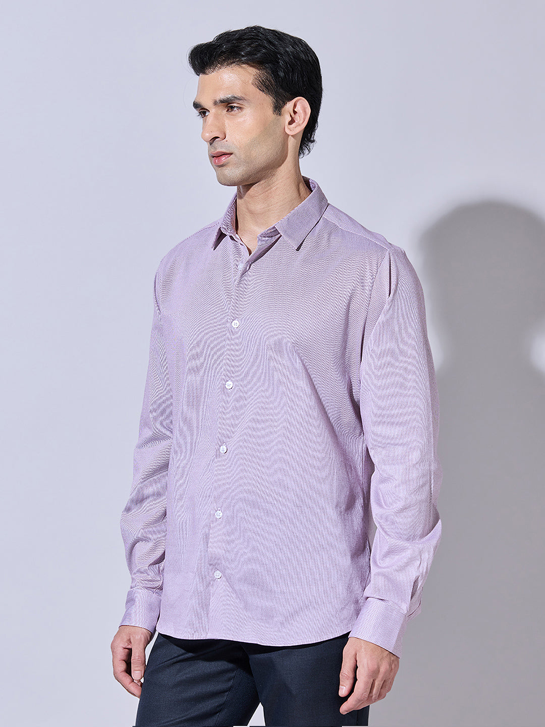 Men's Striped Pink Regular Fit Shirt