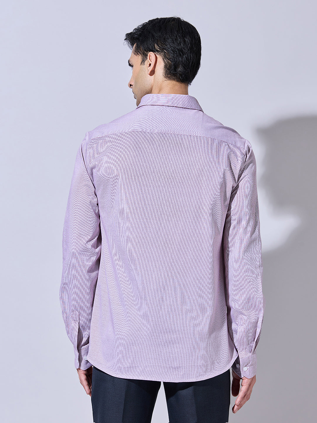 Men's Striped Pink Regular Fit Shirt