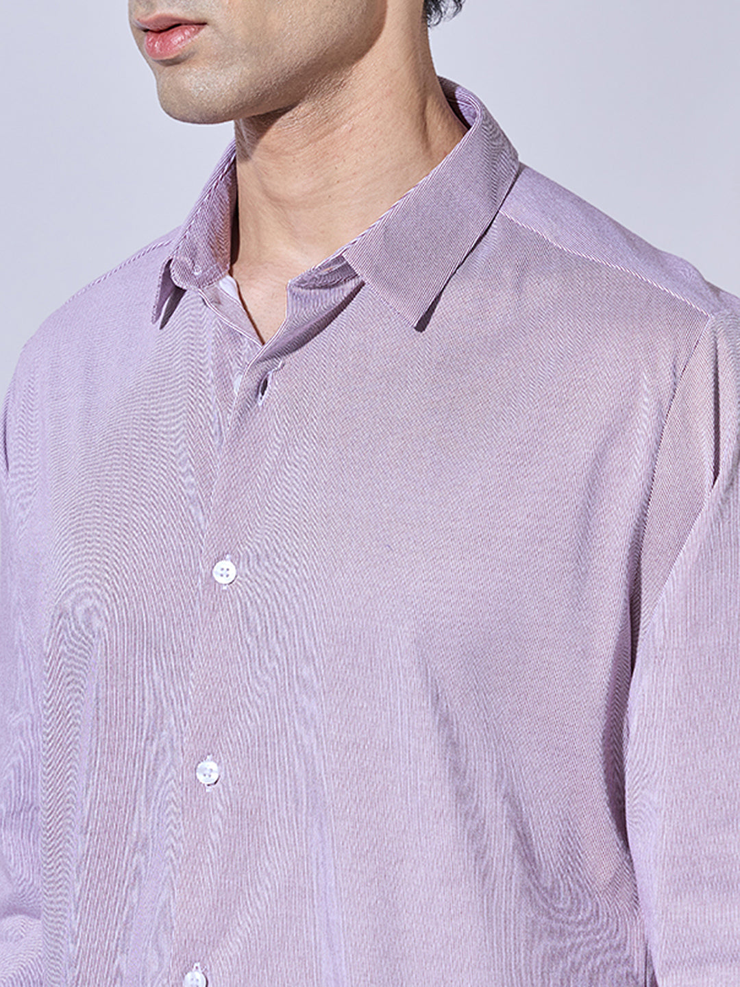 Men's Striped Pink Regular Fit Shirt