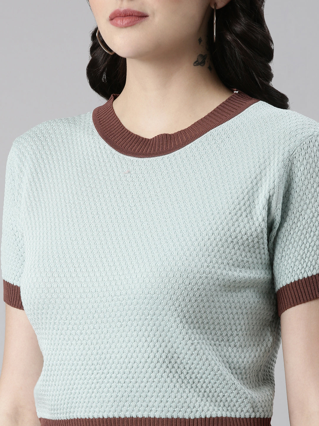 Women Solid Sea Green Top