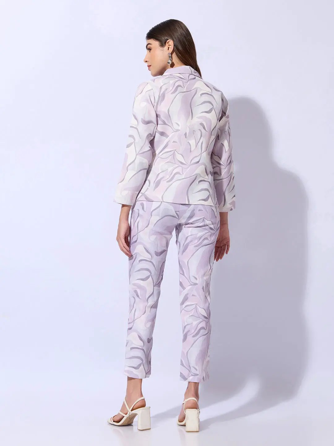 Women's Printed Lavender Co-Ords Set