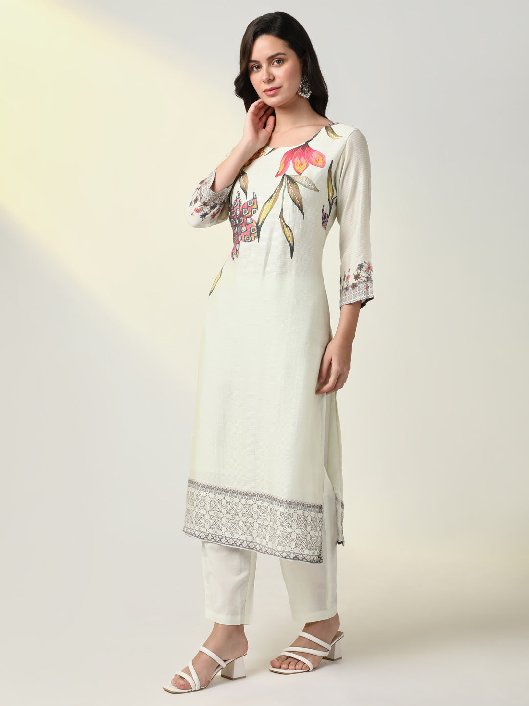 Women Yellow Solid Kurta Set with Dupatta