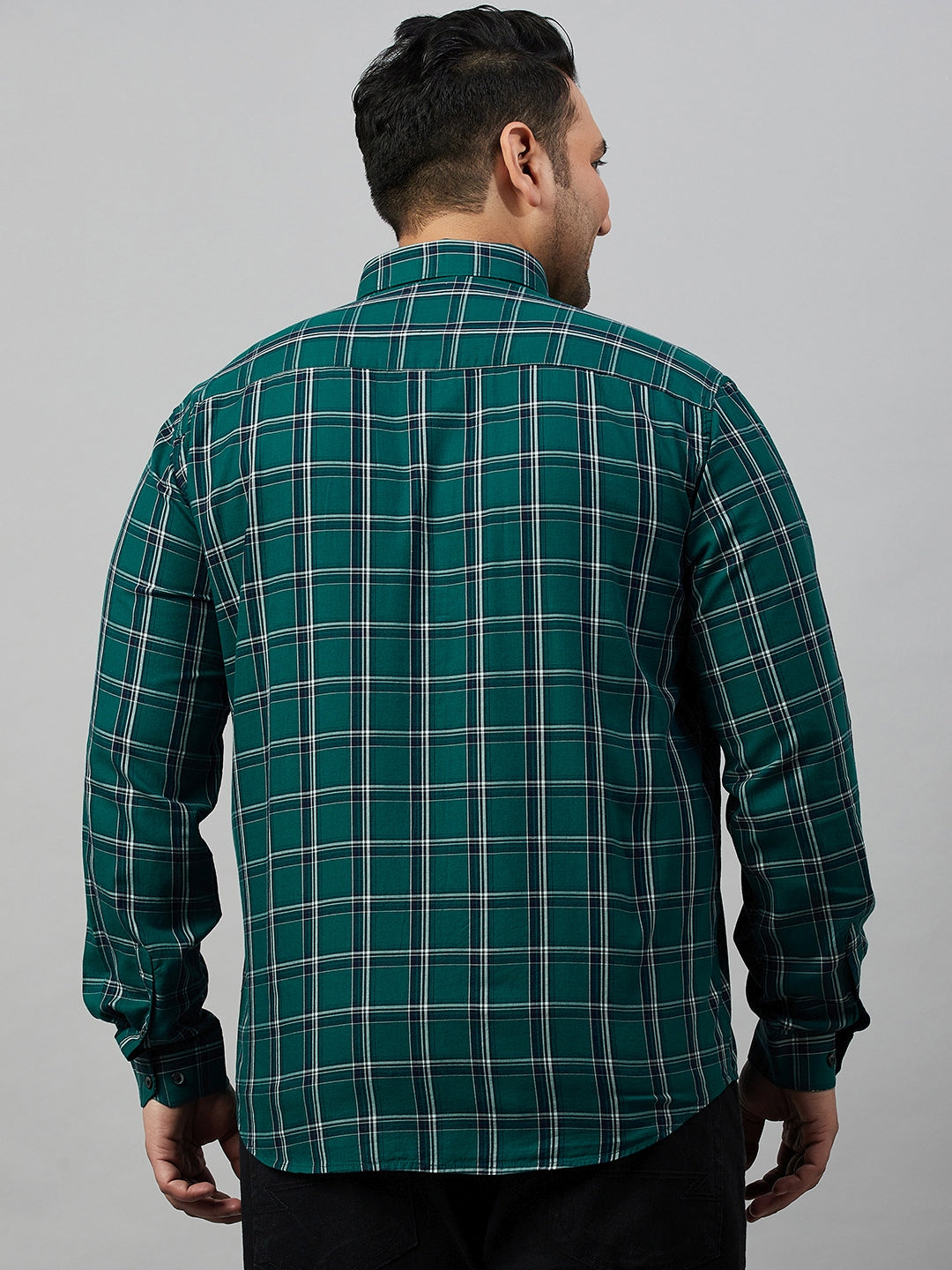 Men Checked Green Comfort Shirt