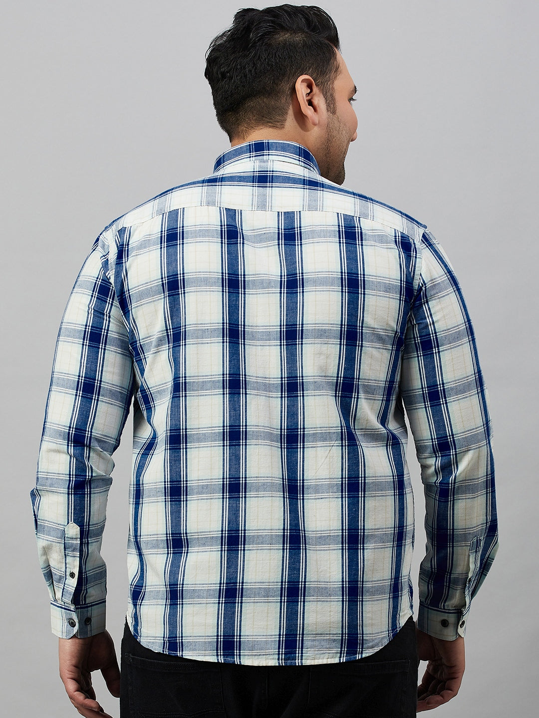 Men Checked White Comfort Shirt