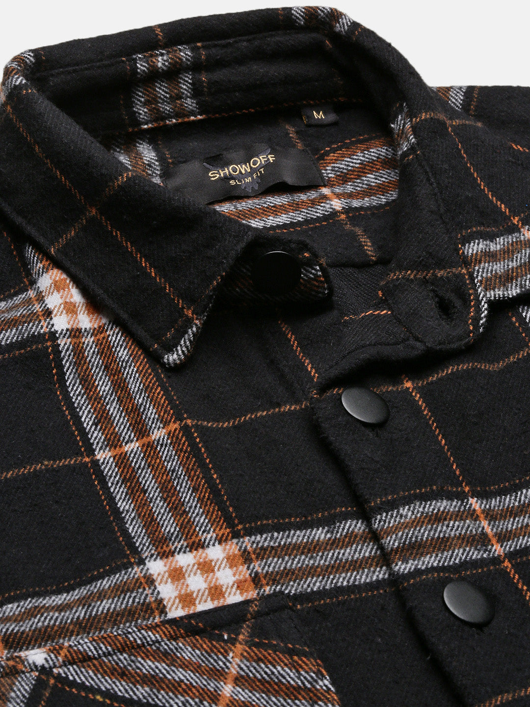 Men Black Checked Shacket