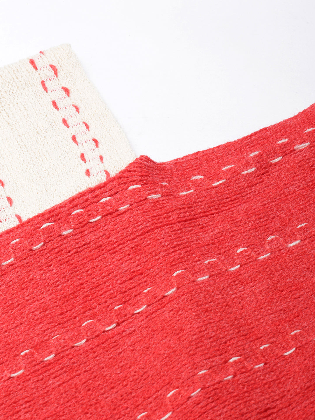 Women's Colourblocked Orange Poncho