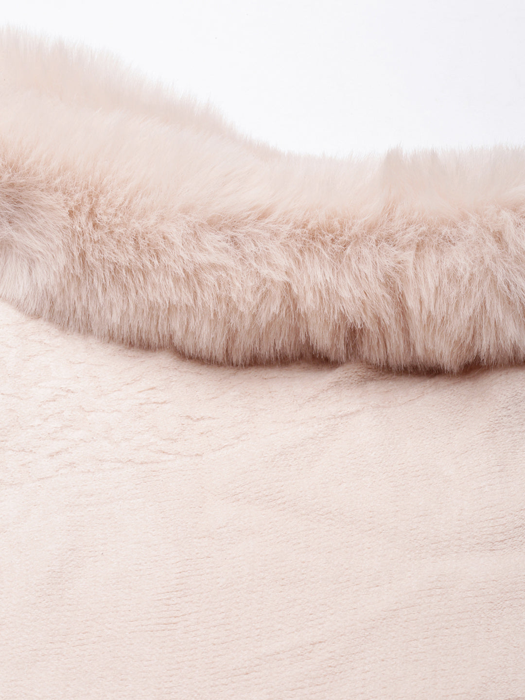 Women's Solid Peach Longline Poncho