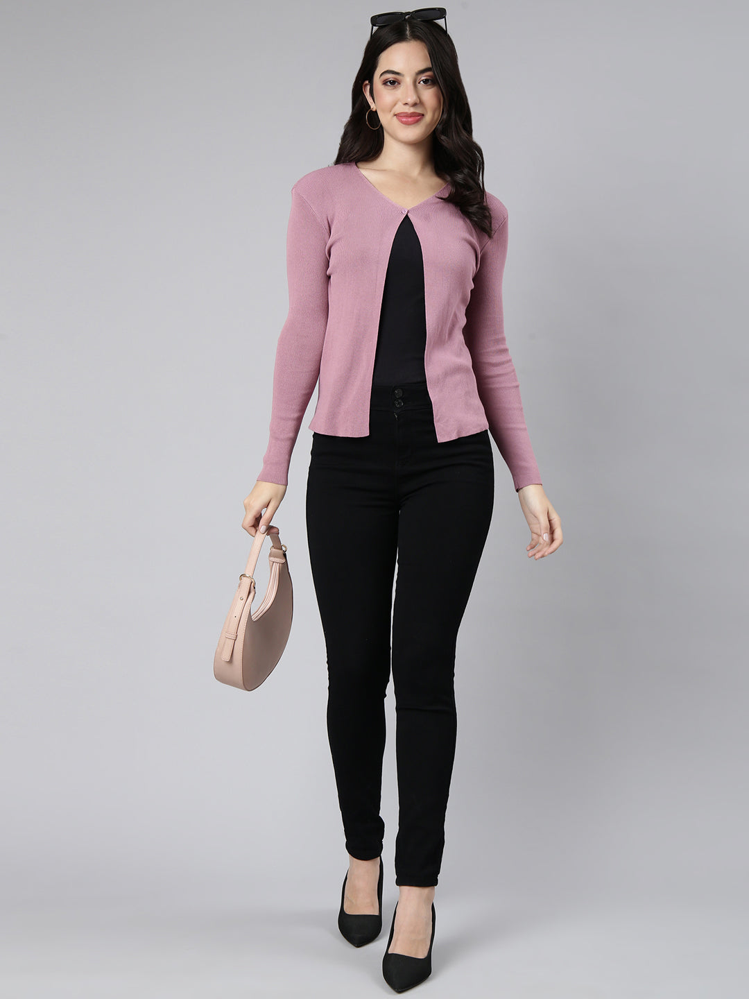 Women's Solid Lavender Shrug