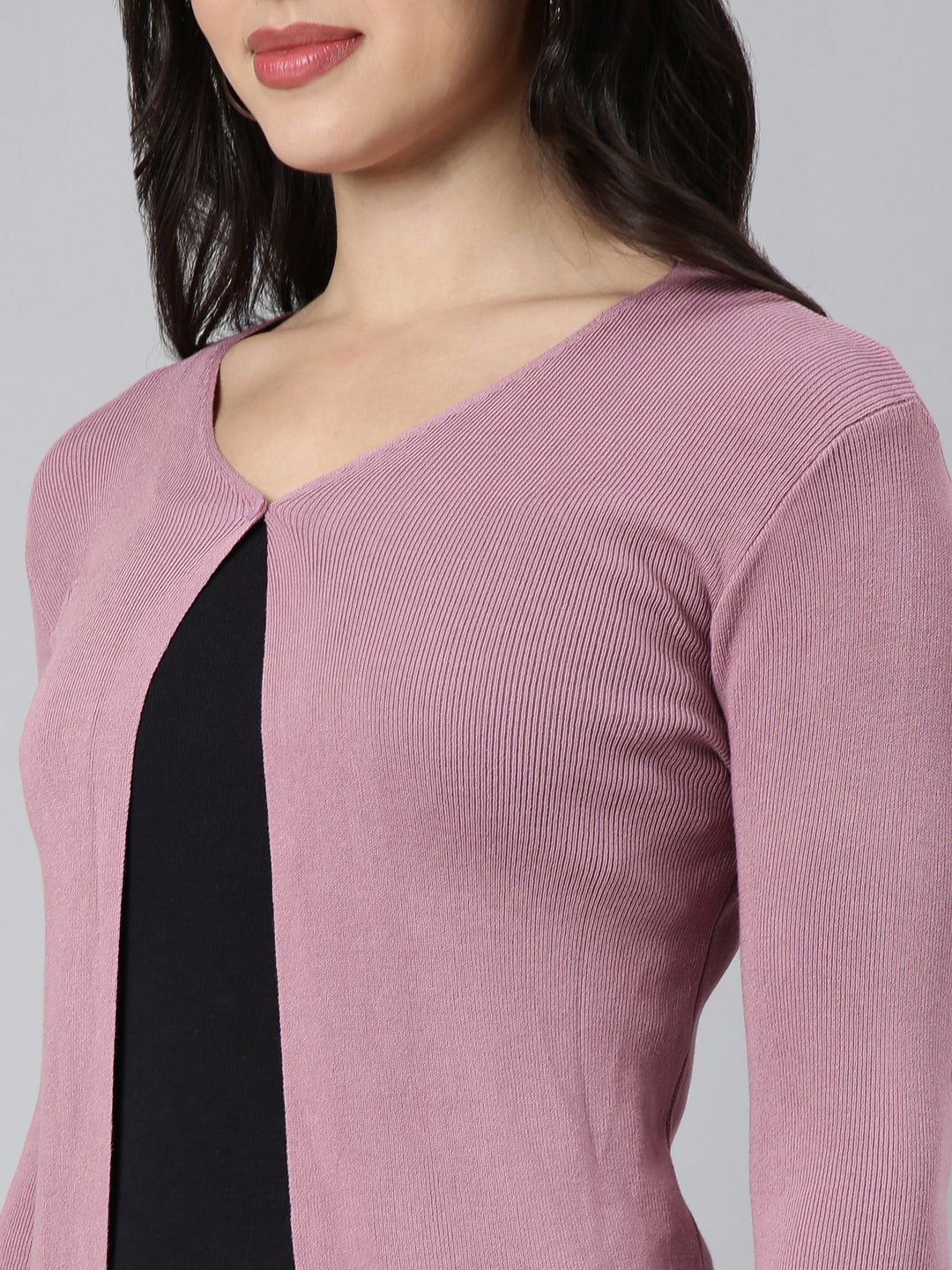 Women's Solid Lavender Shrug