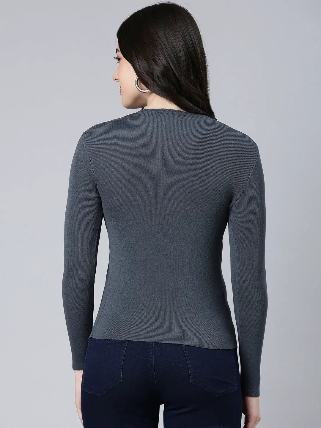 Women's Solid Grey Shrug - Uncategorized from SHOWOFFFF