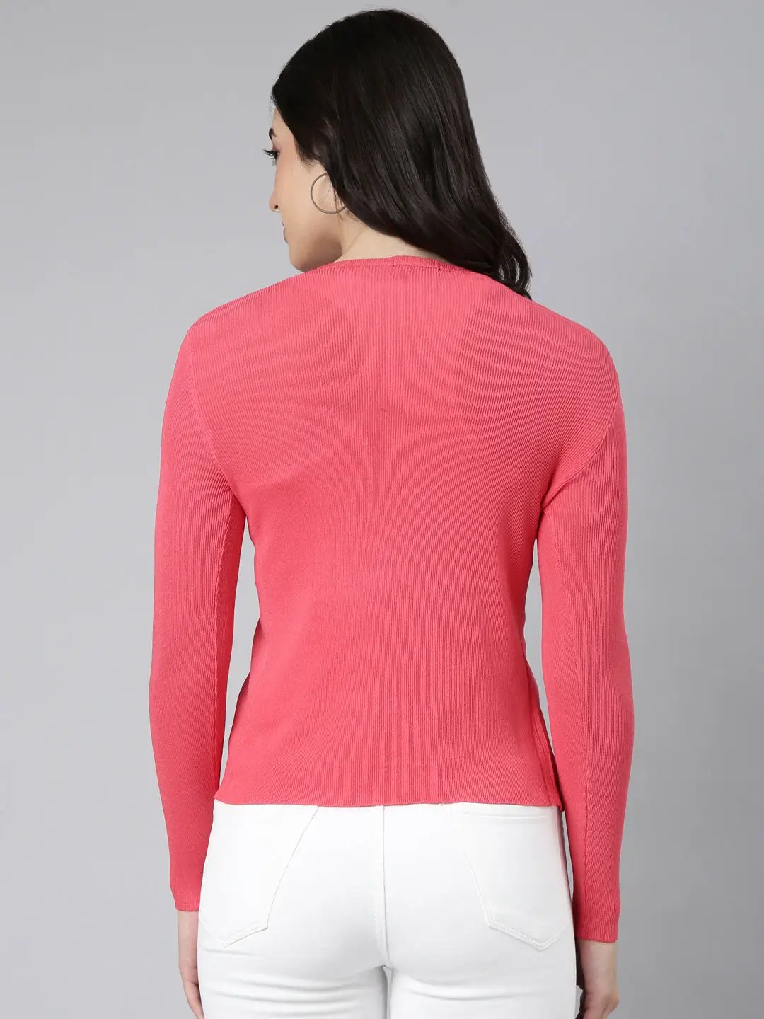 Women's Solid Pink Shrug - from SHOWOFFFF