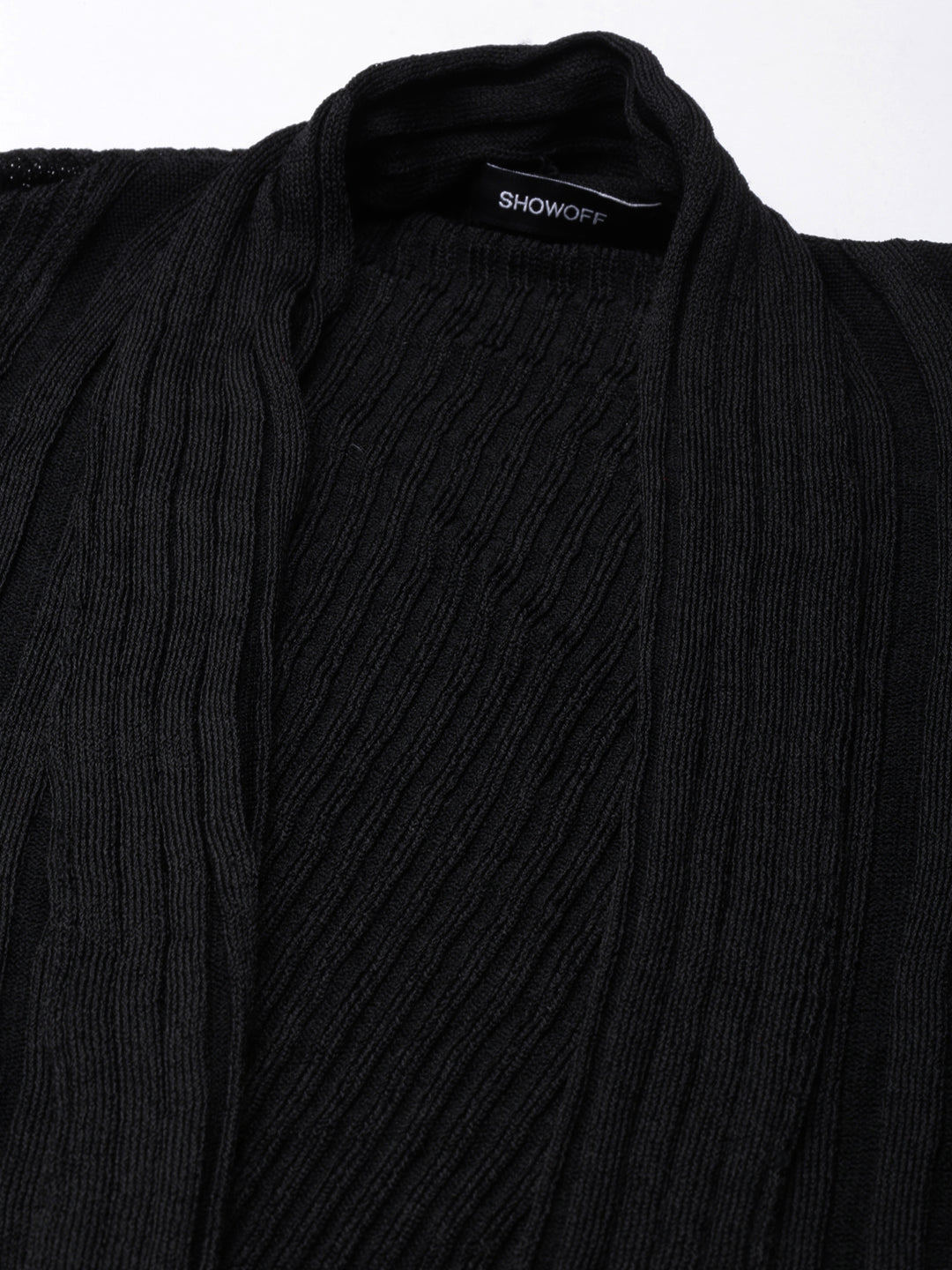 Women's Solid Black Shrug