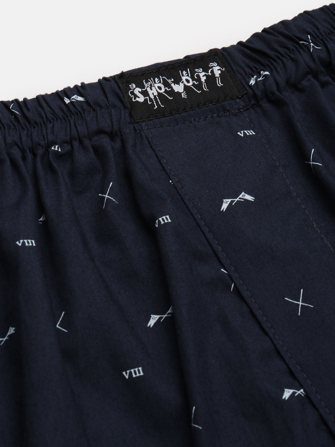 Men Printed Navy Blue Boxer