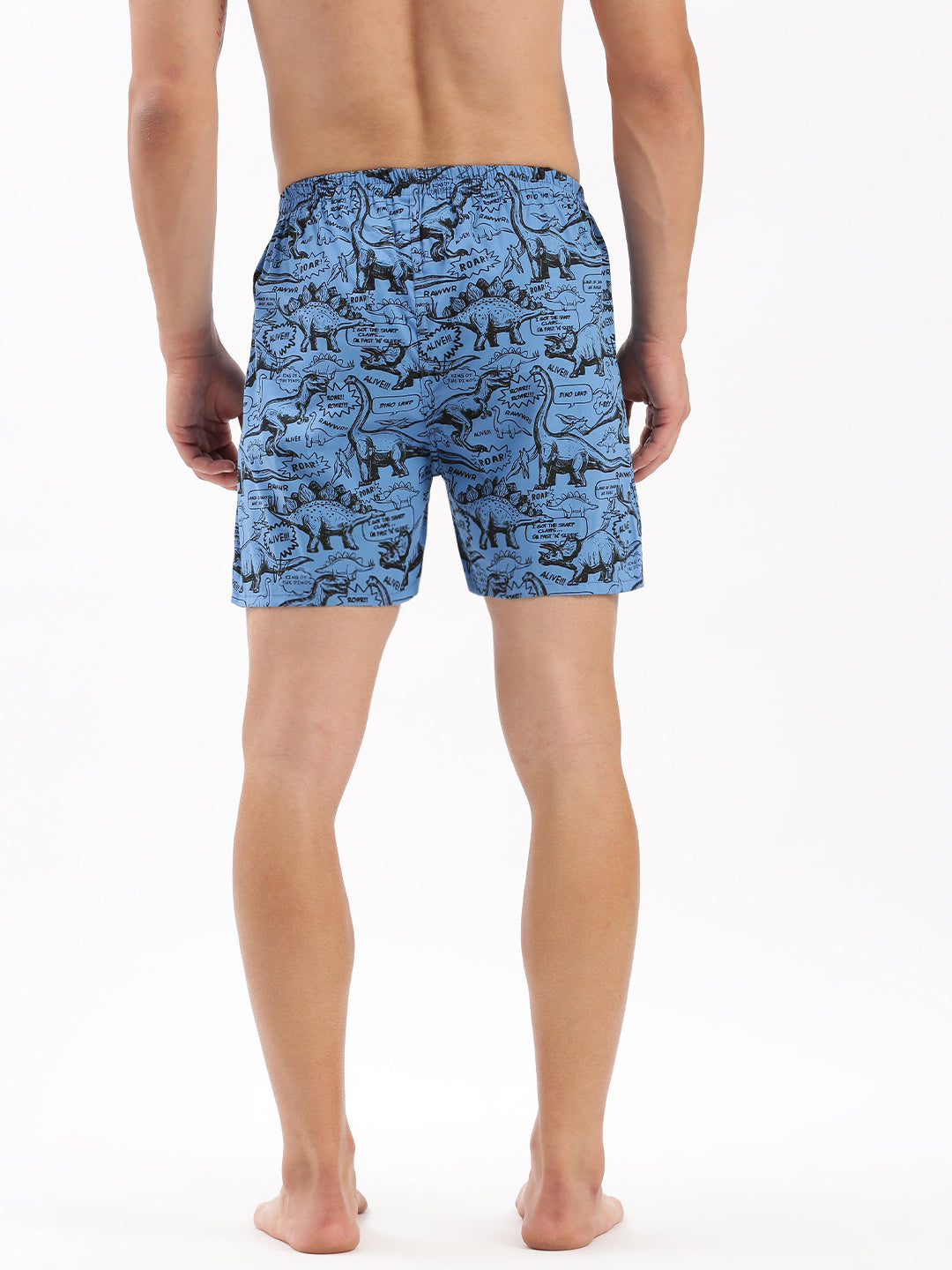 Men Printed Blue Boxer