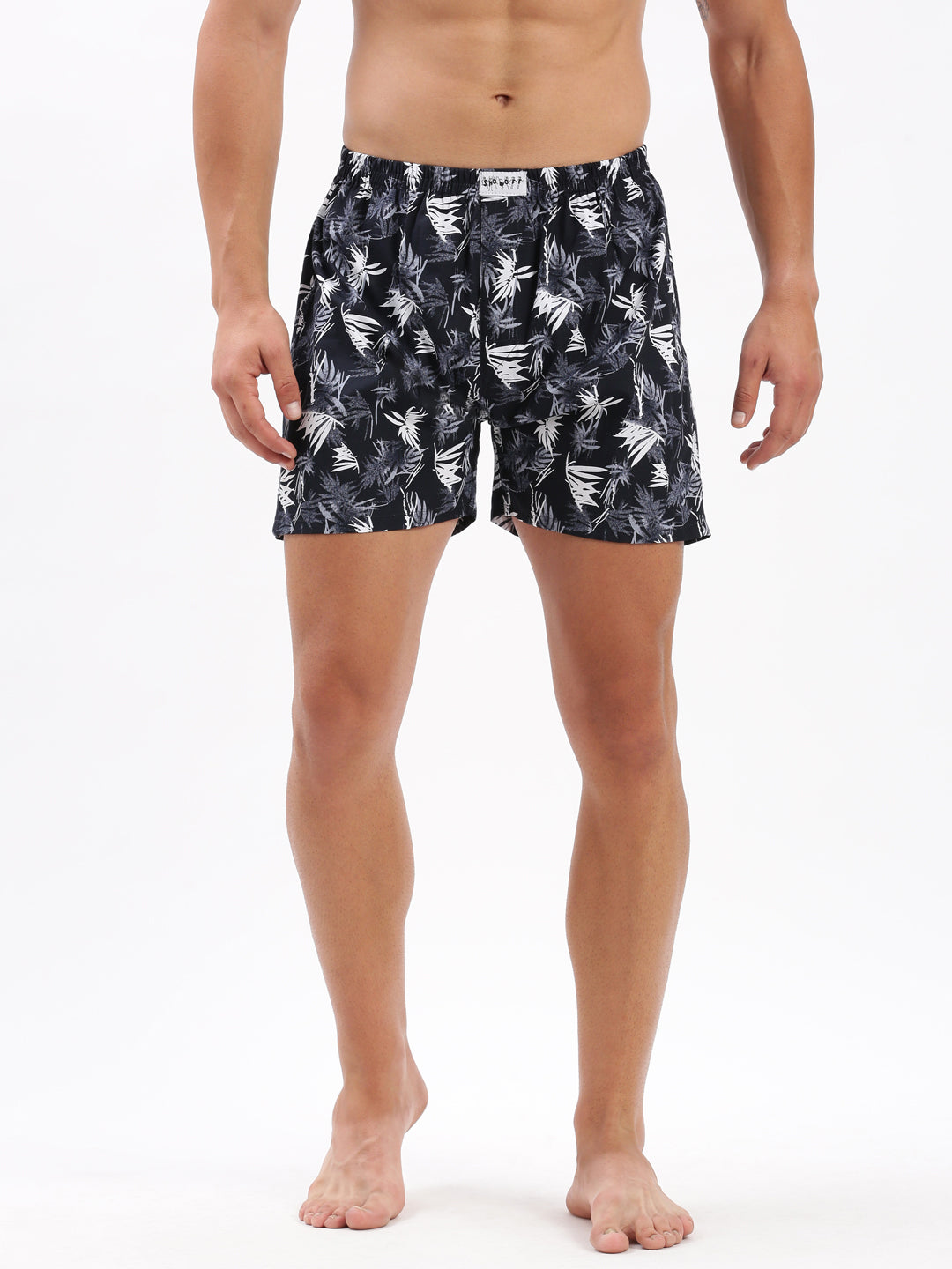 Men Printed Navy Blue Boxer