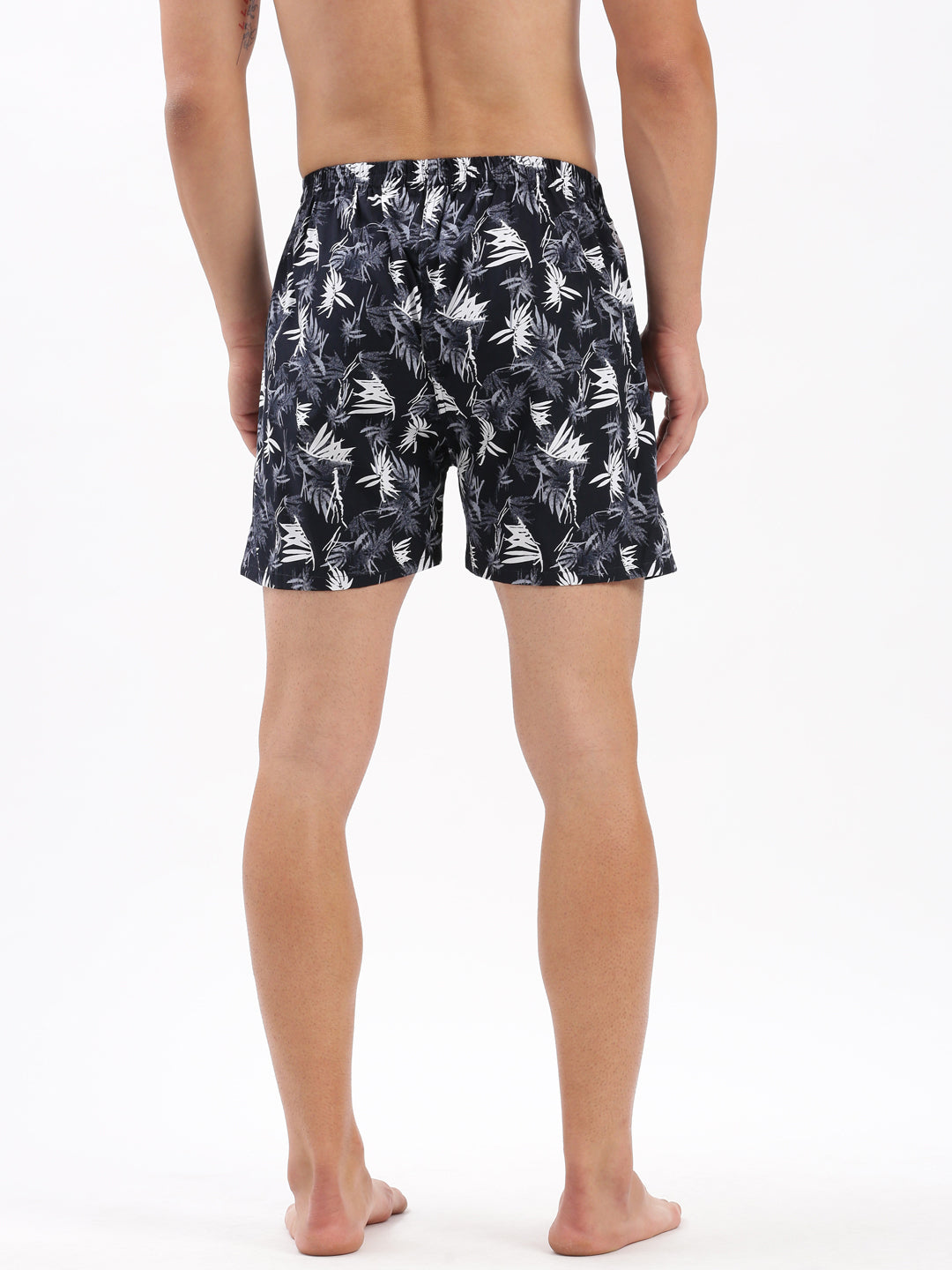 Men Printed Navy Blue Boxer