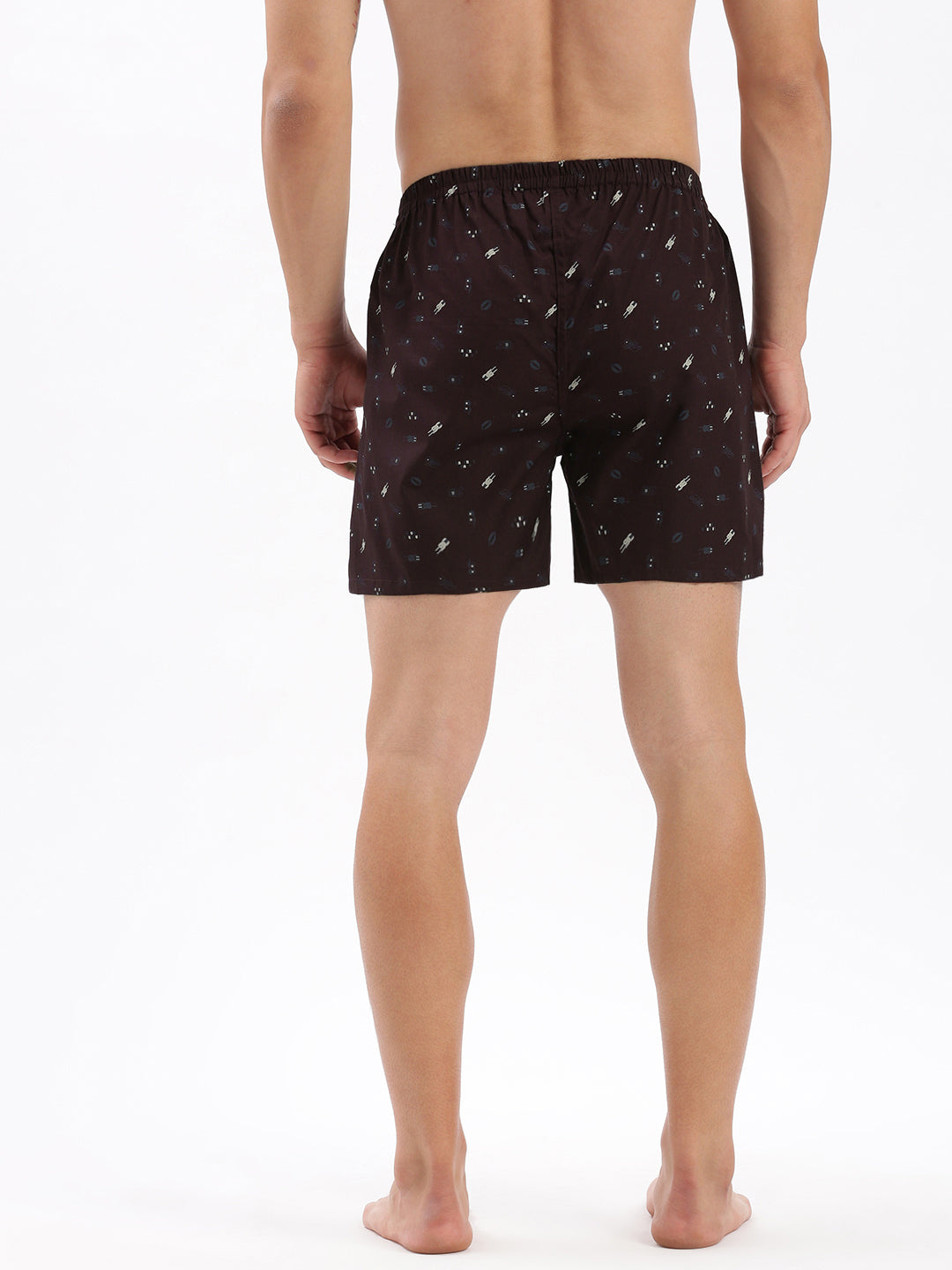 Men Printed Purple Boxer