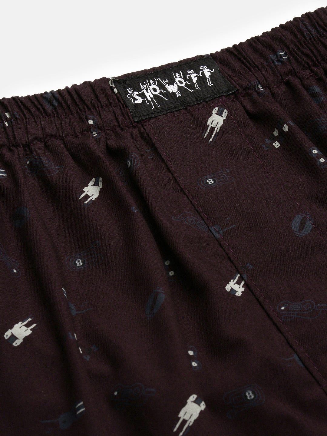 Men Printed Purple Boxer