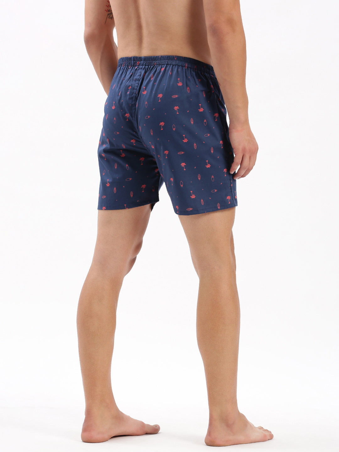 Men Printed Blue Boxer