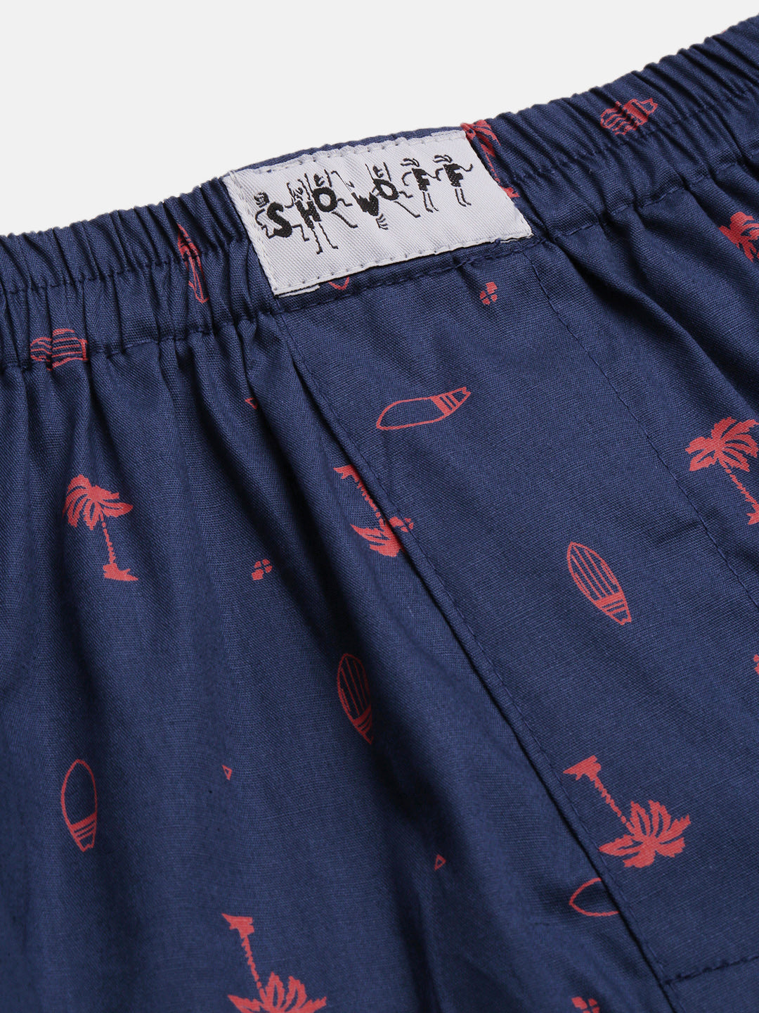 Men Printed Blue Boxer