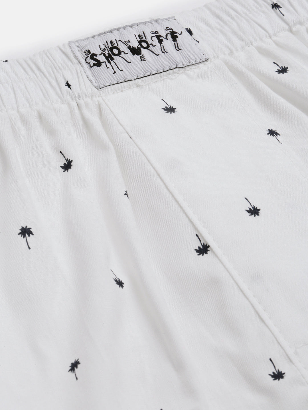 Men Printed White Boxer