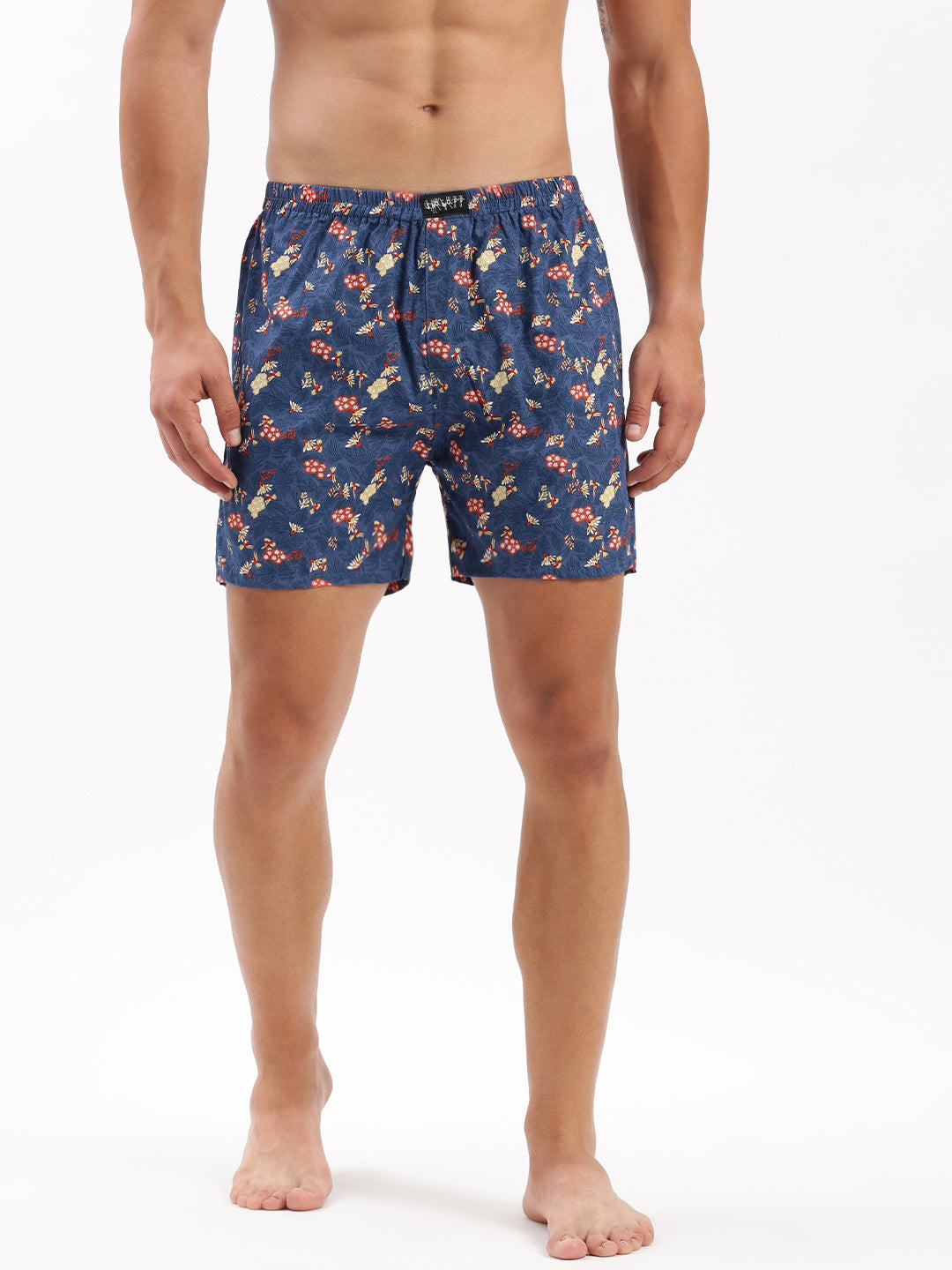 Men Printed Blue Boxer