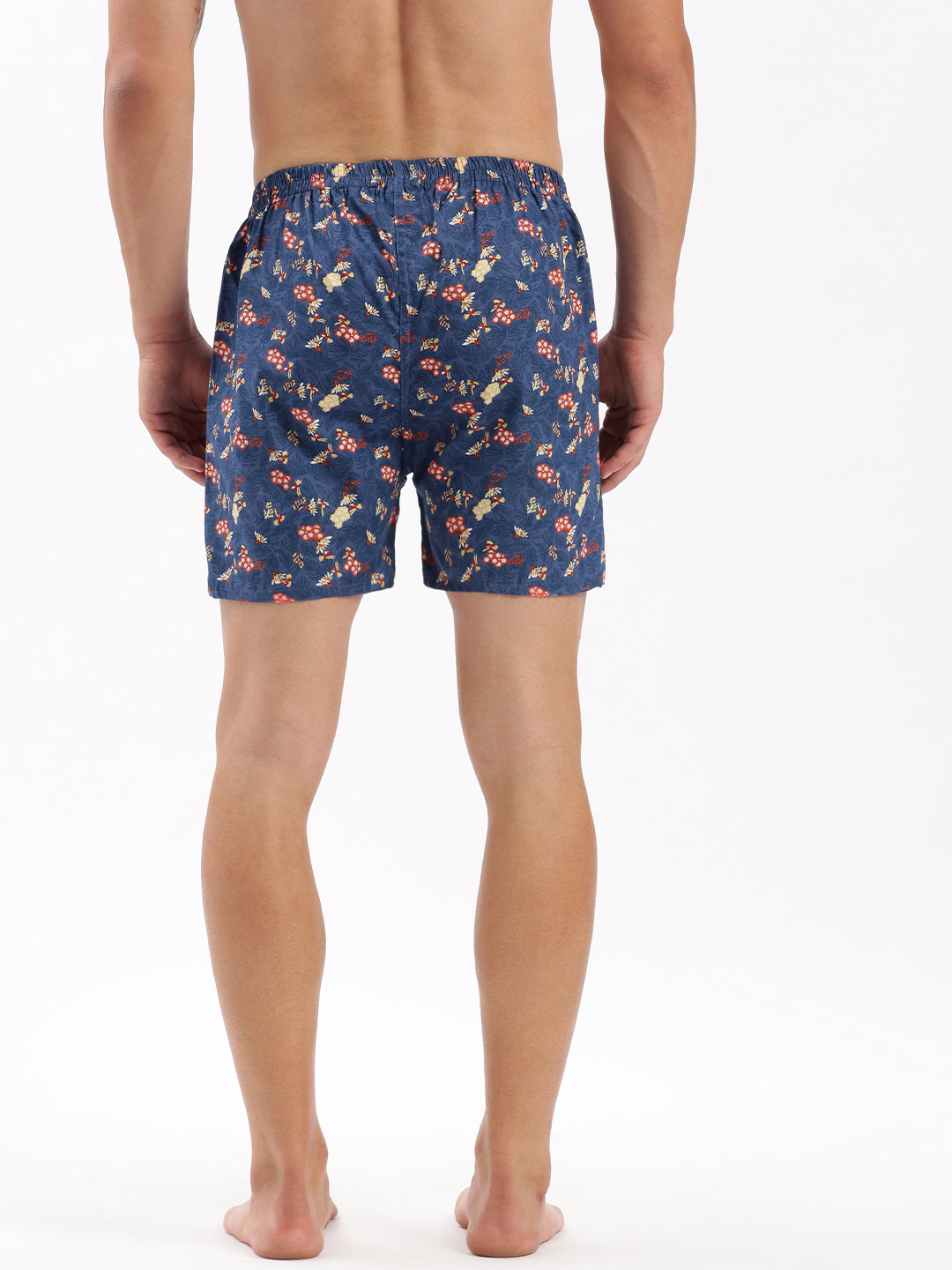 Men Printed Blue Boxer