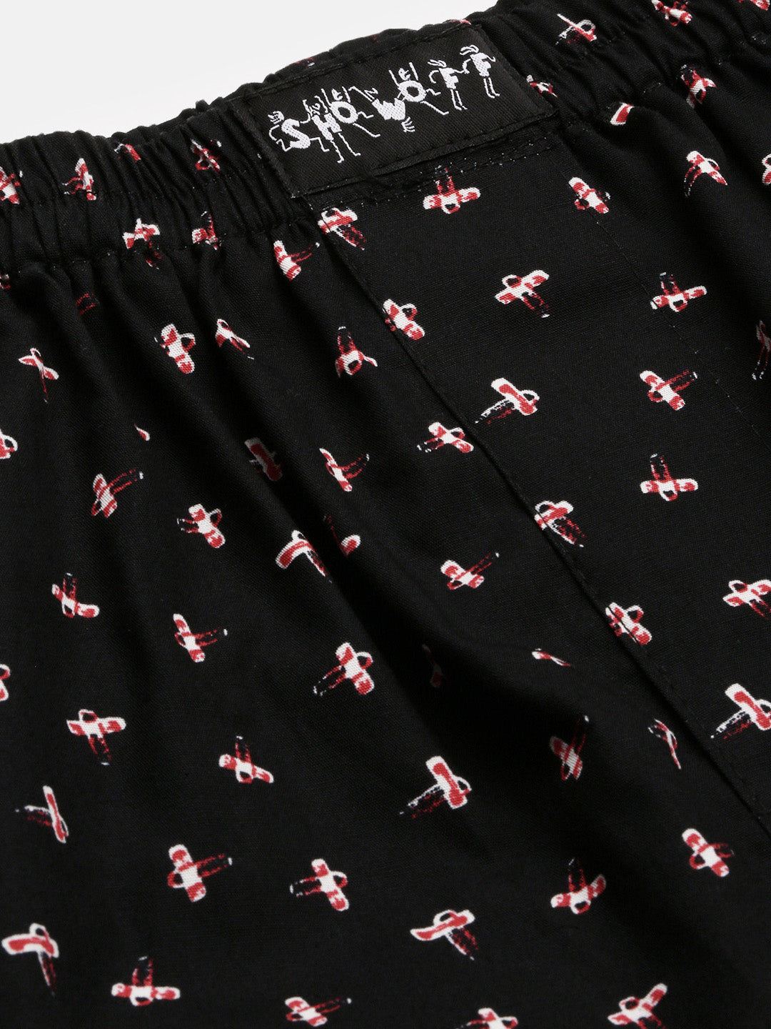 Men Printed Black Boxer