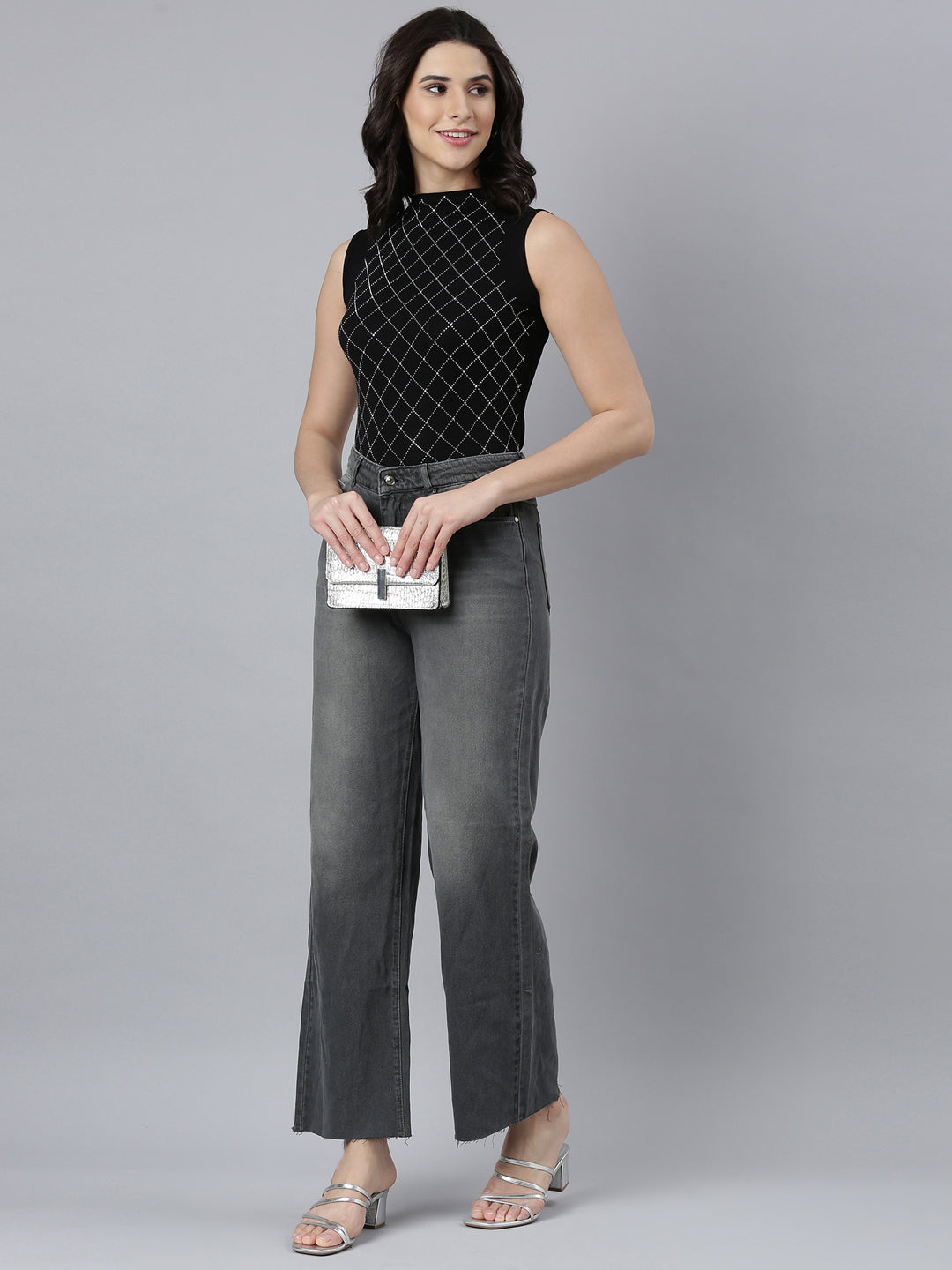 Women's Solid Black Top