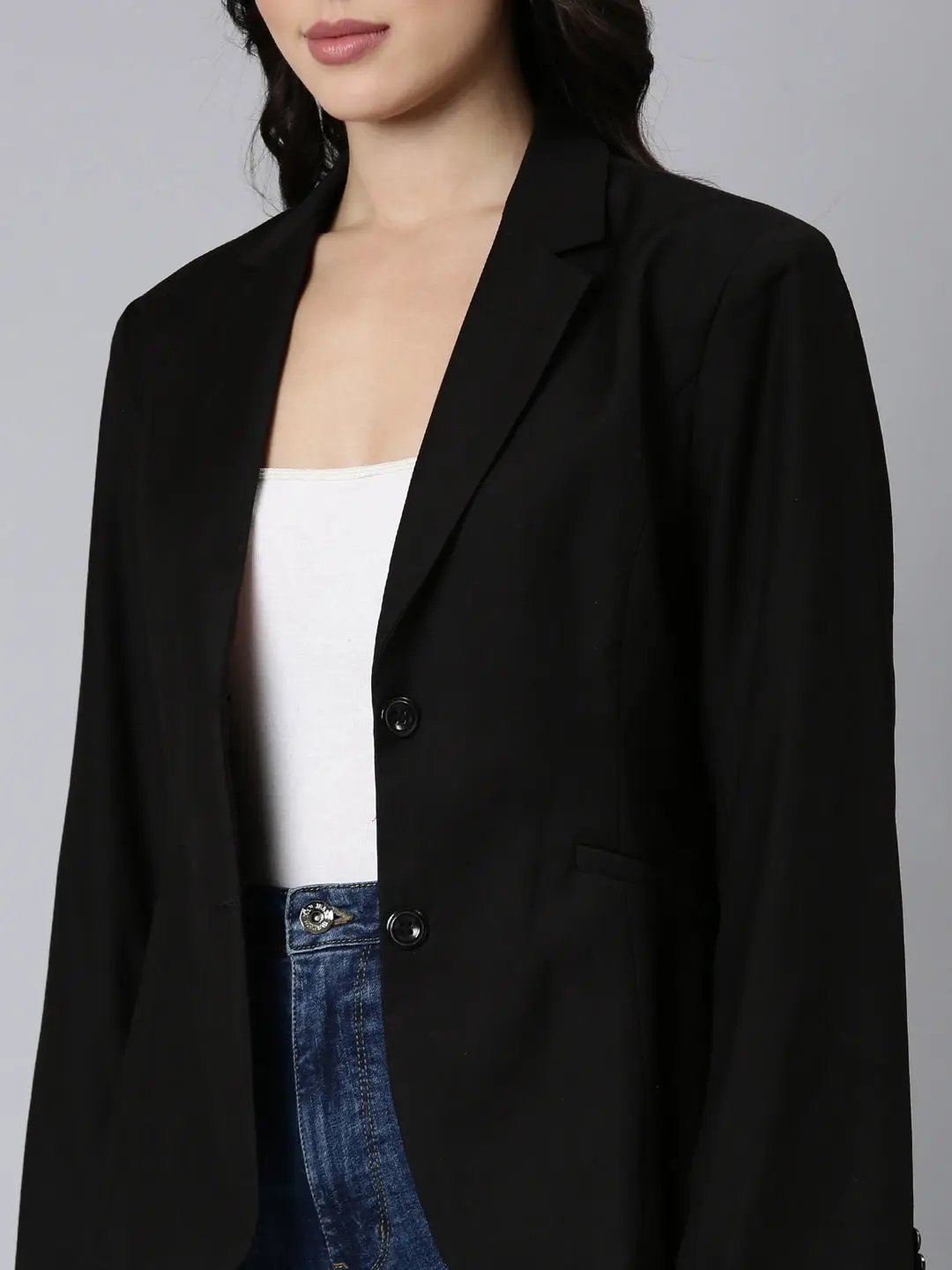 Women's Black Single-Breasted Blazer - from SHOWOFFFF