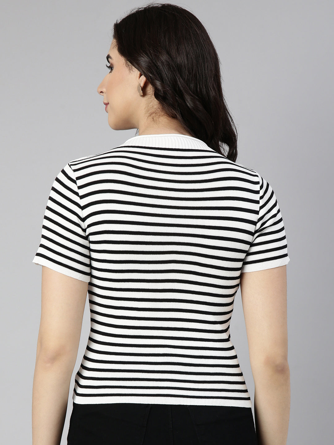 Women's Striped White Top