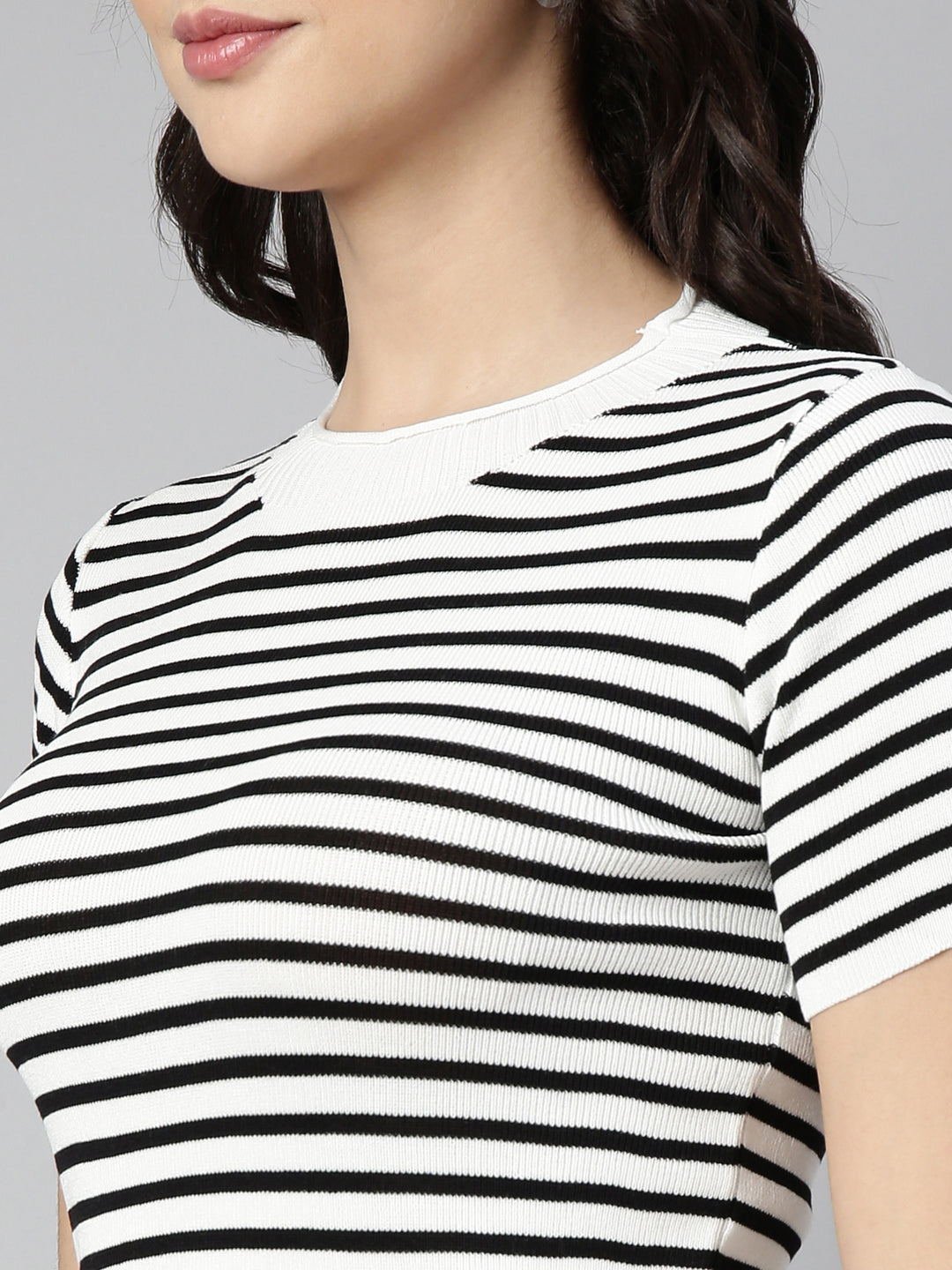 Women's Striped White Top