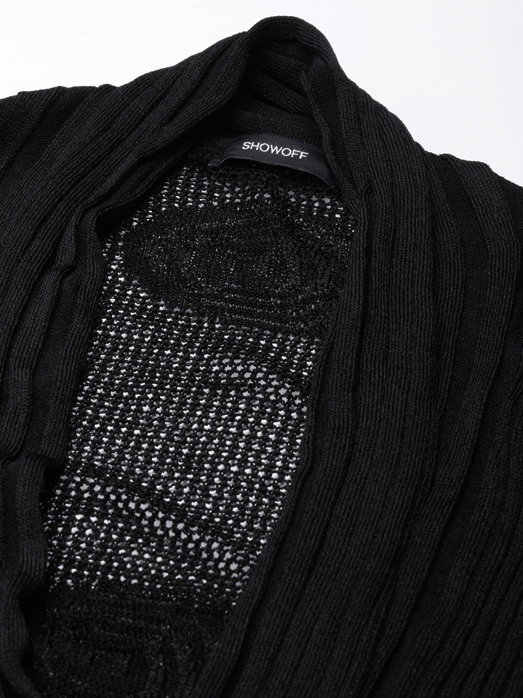 Women's Solid Black Shrug