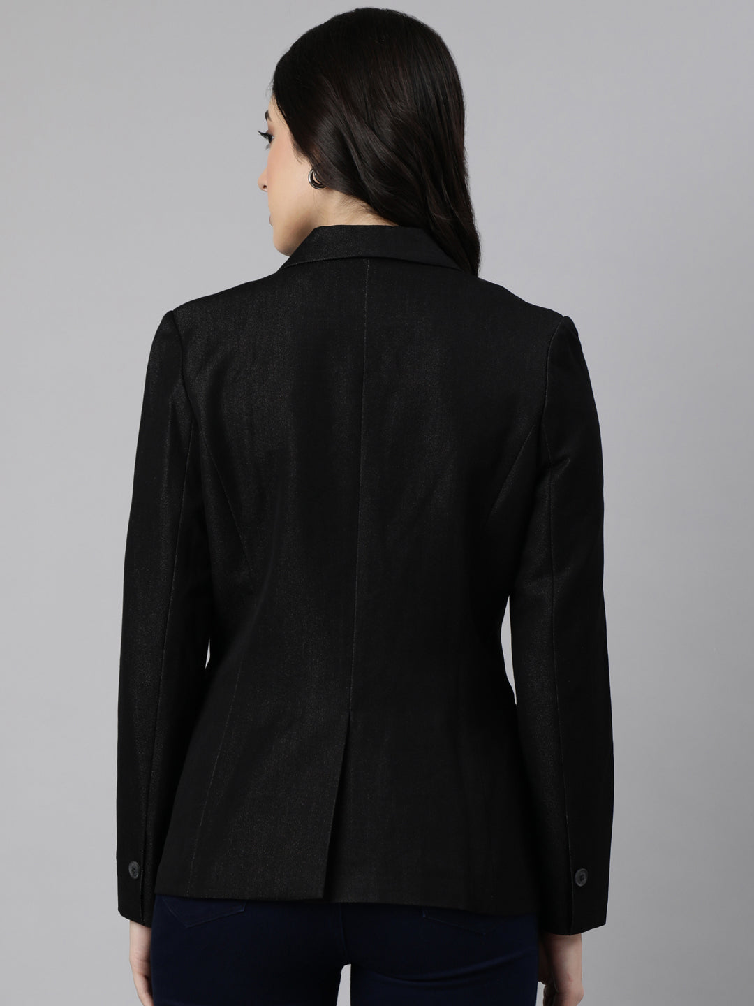 Women's Black Double-Breasted Blazer