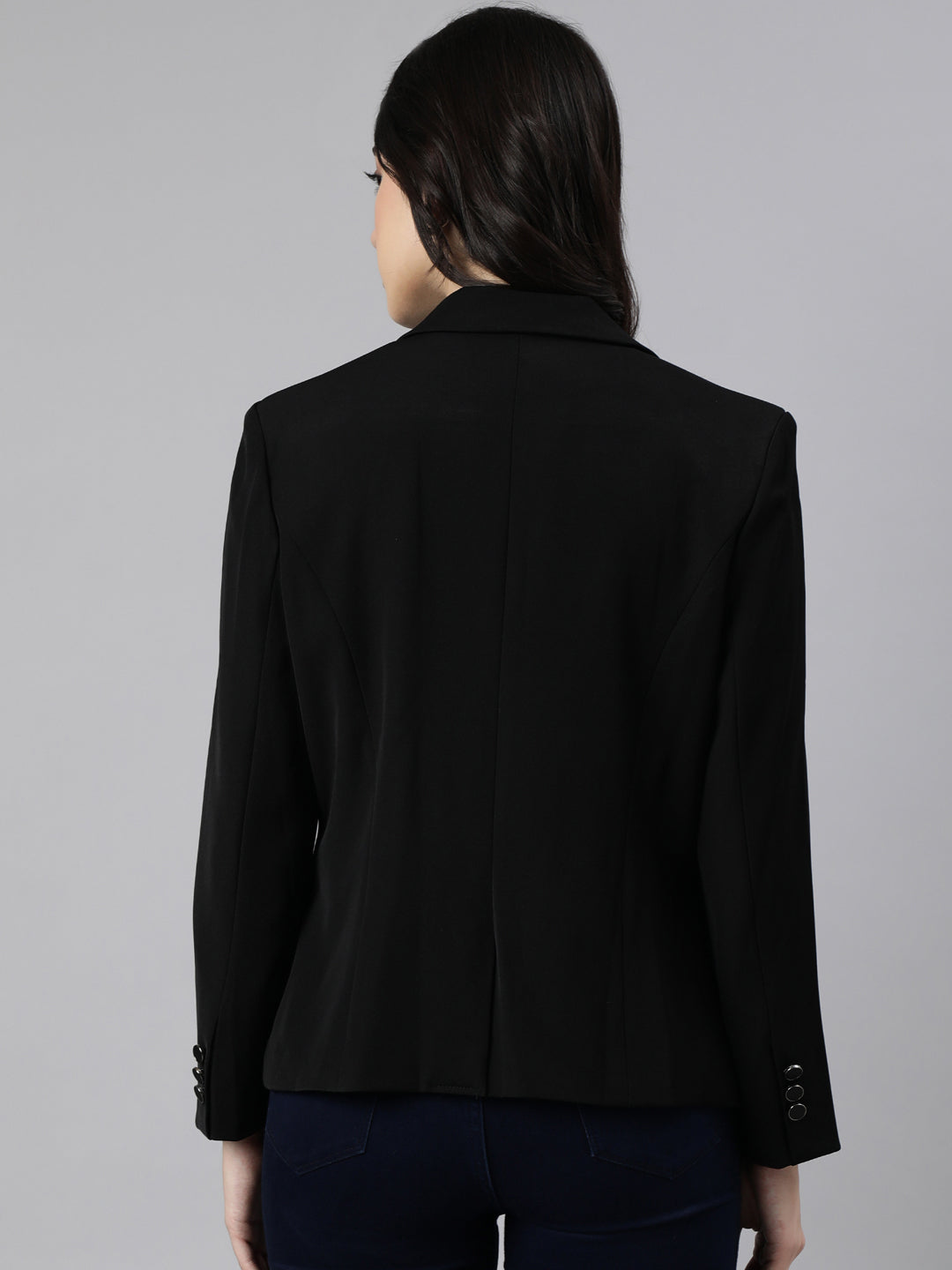 Women Black Single-Breasted Blazer