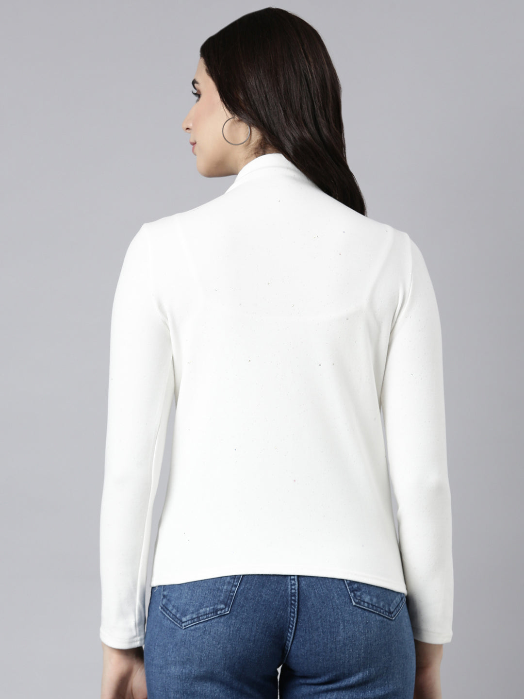 Women Solid Off White Top