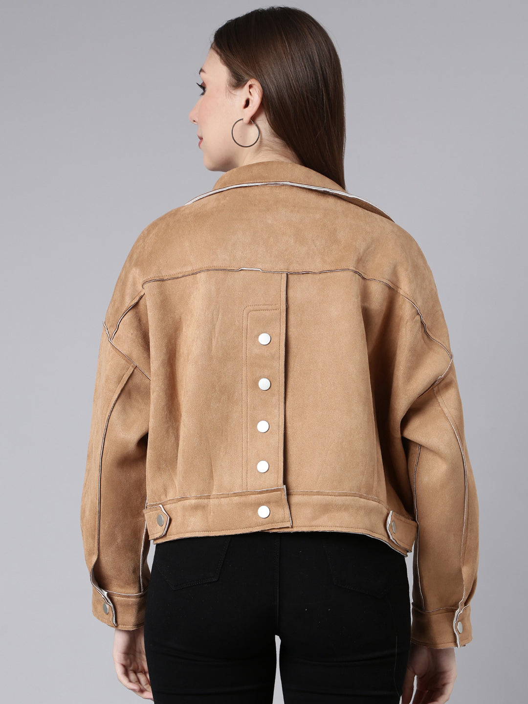 Women Solid Brown Tailored Jacket